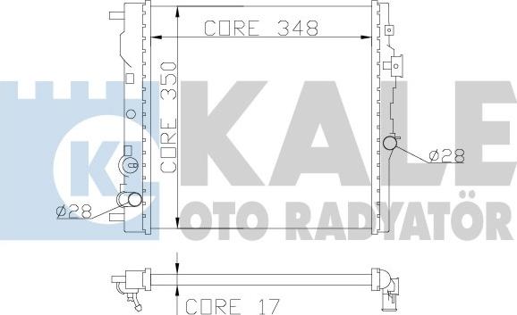 KALE OTO RADYATÖR 383800 - Motor Su Radyatörü parcadolu.com
