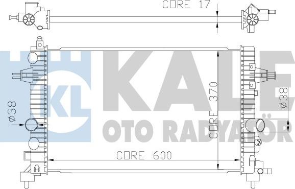 KALE OTO RADYATÖR 371200 - Motor Su Radyatörü parcadolu.com