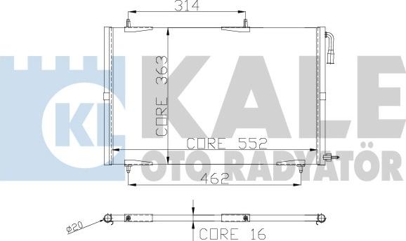 KALE OTO RADYATÖR 248300 - Klima Radyatörü / Kondansatör parcadolu.com