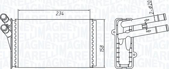 Magneti Marelli 350218409000 - Kalorifer Radyatörü parcadolu.com