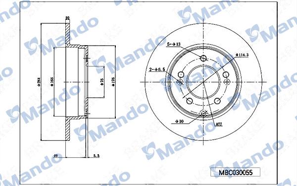 Mando MBC030055 - Fren Diski parcadolu.com