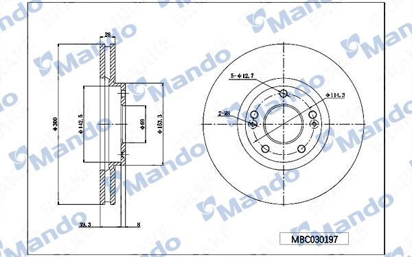 Mando MBC030197 - Fren Diski parcadolu.com