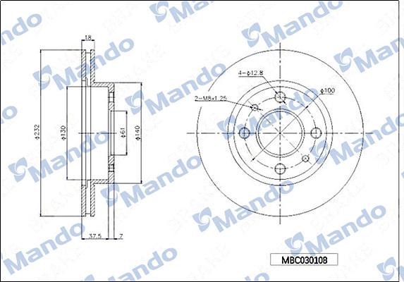 Mando MBC030108 - Fren Diski parcadolu.com