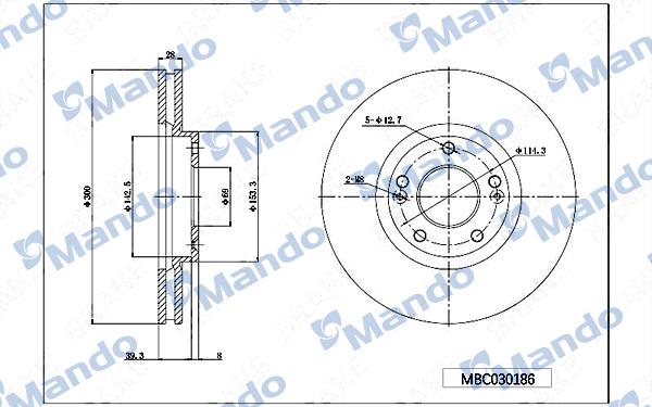 Mando MBC030186 - Fren Diski parcadolu.com