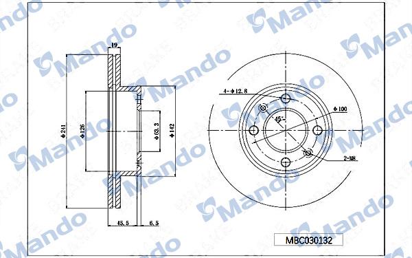 Mando MBC030132 - Fren Diski parcadolu.com