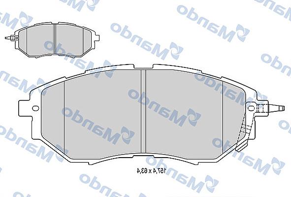 Mando MBF015824 - ON FREN BALATASI LEGACY IV 05>09 LEGACY V 10>14 FORESTER 08> parcadolu.com