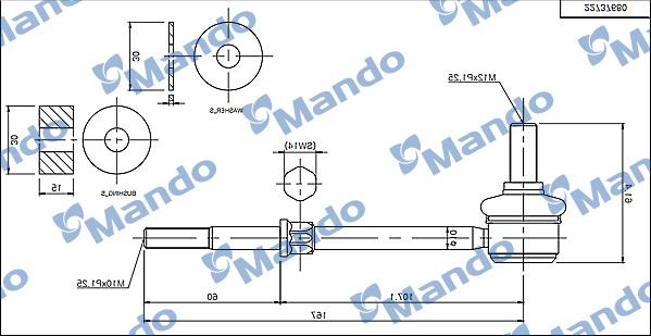 Mando MSC010100 - Demir / kol, stabilizatör parcadolu.com