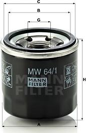 Mann-Filter MW 64/1 - Yağ filtresi parcadolu.com