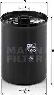 Mann-Filter P 945 x - Yakıt Filtresi parcadolu.com