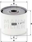 Mann-Filter P 917/2 x - Yakıt Filtresi parcadolu.com