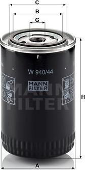 Mann-Filter W 940/44 - Yağ filtresi parcadolu.com