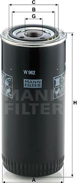 Mann-Filter W 962 - Yağ filtresi parcadolu.com