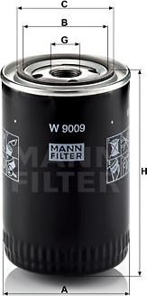 Mann-Filter W 9009 - Yağ filtresi parcadolu.com