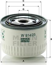 Mann-Filter W 914/25 - Şanzıman Filtresi, Otomatik Şanzıman parcadolu.com