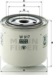 Mann-Filter W 917 - Yağ filtresi parcadolu.com