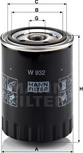 Mann-Filter W 932 - Yağ filtresi parcadolu.com