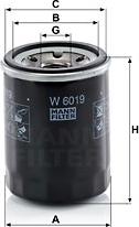 Mann-Filter W6019 - Yağ filtresi parcadolu.com