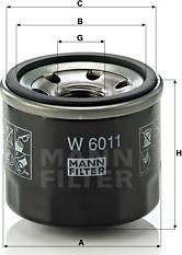 Mann-Filter W6011 - Yağ filtresi parcadolu.com