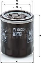 Mann-Filter W6025 - Yağ filtresi parcadolu.com