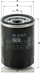 Mann-Filter W 610/9 - Yağ filtresi parcadolu.com