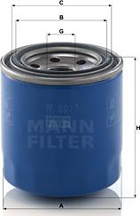 Mann-Filter W 8017 - Yağ filtresi parcadolu.com