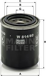 Mann-Filter W 814/80 - Yağ filtresi parcadolu.com