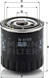 Mann-Filter W 815/5 - Yağ filtresi parcadolu.com