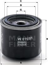 Mann-Filter W 811/81 - Yağ filtresi parcadolu.com