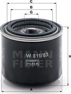 Mann-Filter W 811/83 - Yağ filtresi parcadolu.com