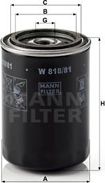Mann-Filter W 818/81 - Yağ filtresi parcadolu.com