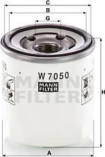 Mann-Filter W 7050 - Yağ filtresi parcadolu.com
