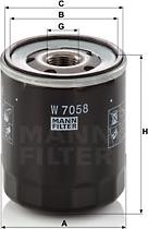 Mann-Filter W7058 - Yağ filtresi parcadolu.com