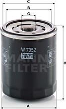 Mann-Filter W 7052 - Yağ filtresi parcadolu.com
