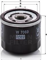 Mann-Filter W 7069 - Yağ filtresi parcadolu.com