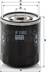 Mann-Filter W 7062 - Yağ filtresi parcadolu.com