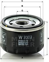 Mann-Filter W 7003 - Yağ filtresi parcadolu.com