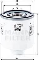 Mann-Filter W 7038 - Yağ filtresi parcadolu.com