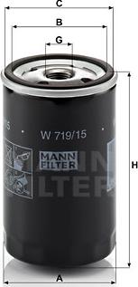 Mann-Filter W 719/15 - Yağ filtresi parcadolu.com