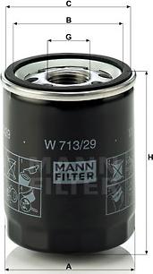 Mann-Filter W 713/29 - Yağ filtresi parcadolu.com