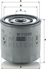 Mann-Filter W 712/95 - Yağ filtresi parcadolu.com