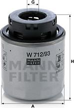Mann-Filter W 712/93 - Yağ filtresi parcadolu.com