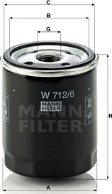 Mann-Filter W 712/6 - Yağ filtresi parcadolu.com