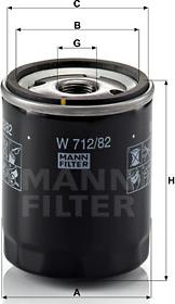 Mann-Filter W 712/82 - Yağ filtresi parcadolu.com