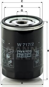 Mann-Filter W 717/2 - Yağ filtresi parcadolu.com