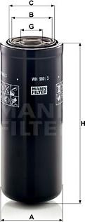 Mann-Filter WH 980/3 - Yağ filtresi parcadolu.com