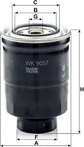 Mann-Filter WK 9057 z - Yakıt Filtresi parcadolu.com