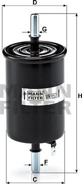 Mann-Filter WK55/2 - Yakıt Filtresi parcadolu.com