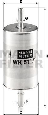 Mann-Filter WK 511/1 - Yakıt Filtresi parcadolu.com
