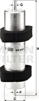 Mann-Filter WK 6003 - Yakıt Filtresi parcadolu.com