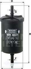 Mann-Filter WK6031 - Yakıt Filtresi parcadolu.com